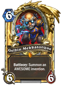 Carta rara dada aos beta testers: Golden Gelbin Mekkatorque